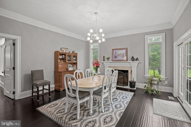 22 Grassy Lake Rd, Shamong, NJ 08088 - dining area featuring plenty of natural light, crown molding, baseboards, and a chandelier