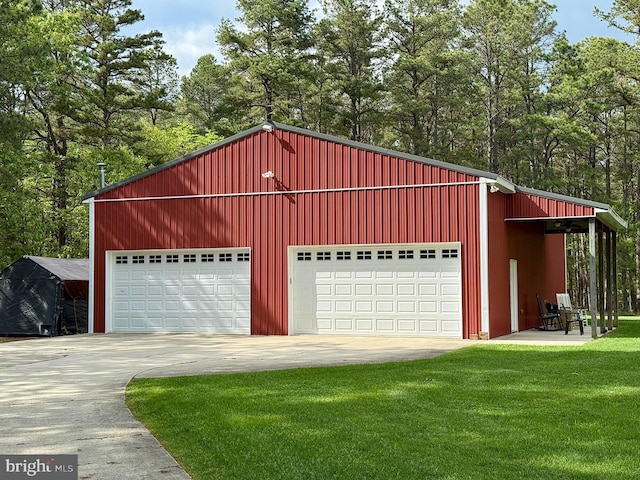 22 Grassy Lake Rd, Shamong, NJ 08088 - detached garage featuring view of scattered trees