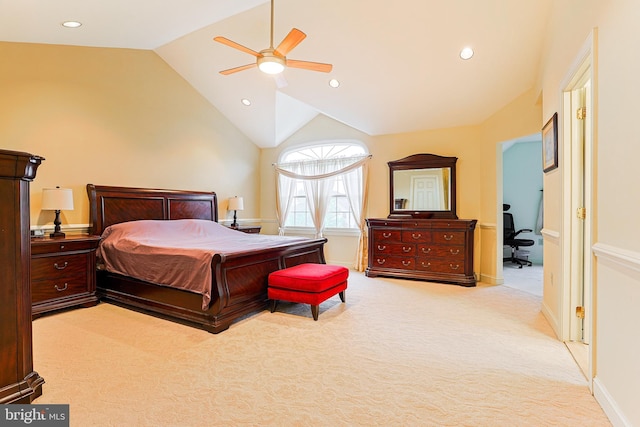 82 Granville Way, Exton, PA 19341 - bedroom featuring vaulted ceiling, carpet floors, and recessed lighting