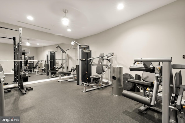 50 Florida Ave NE Unit 312, Washington, DC 20002 - exercise room featuring recessed lighting