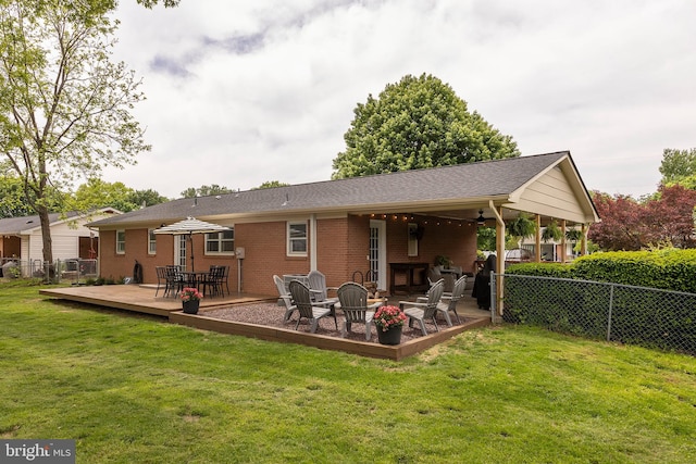 350 Lanny Dr, Winchester, VA 22601 - back of house with a wooden deck and brick siding