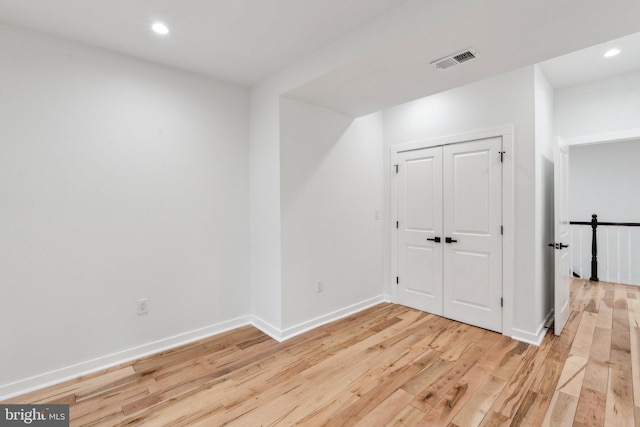 660 Columbia Rd NW, Washington, DC 20001 - empty room with light wood-type flooring, recessed lighting, and baseboards
