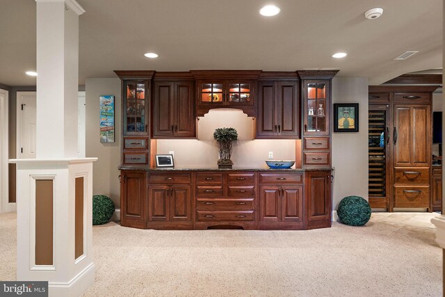 107 Centrenest Ln, Wilmington, DE 19807 - bar featuring carpet flooring and recessed lighting