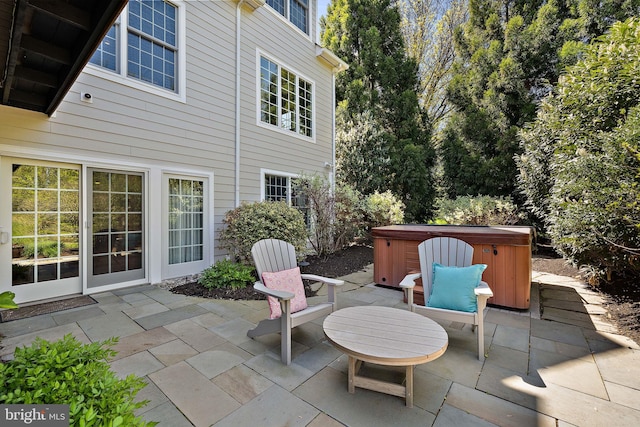 107 Centrenest Ln, Wilmington, DE 19807 - view of patio featuring a hot tub