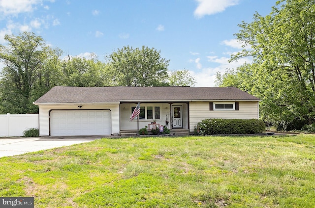 view of front of property featuring an attached garage, concrete driveway, and a porch
