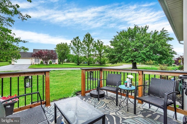 3114 Harmony Rose Ct, Dover, PA 17315 - wooden terrace featuring a yard