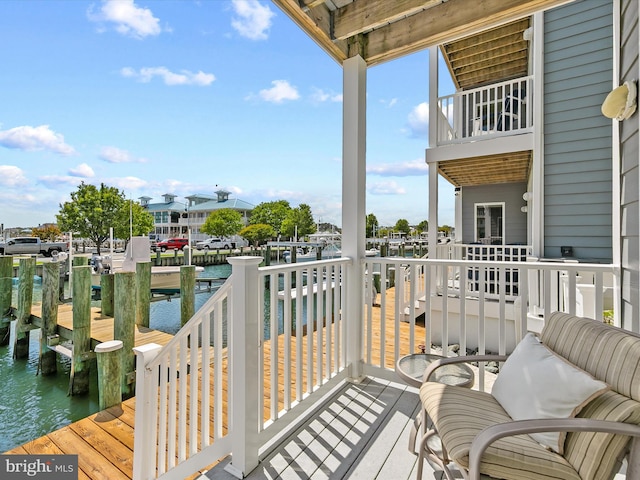 13000 Marina View Ln Unit 25, Ocean City, MD 21842 - balcony with a water view, a boat dock, and boat lift