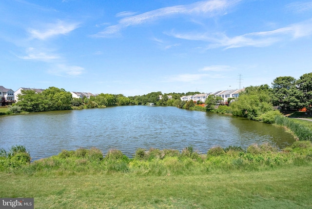 water view featuring nearby suburban area