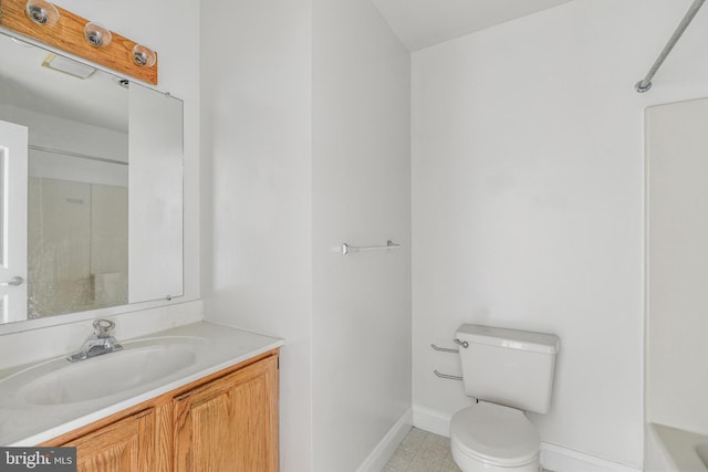 12473 Turtle Dove Pl, Waldorf, MD 20602 - bathroom featuring baseboards, toilet, and vanity