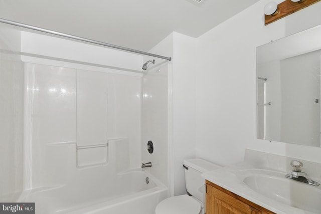 12473 Turtle Dove Pl, Waldorf, MD 20602 - bathroom with vanity, toilet, and bathing tub / shower combination