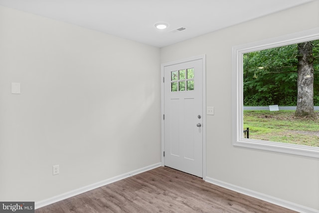 23167 File Rd, Bowling Green, VA 22427 - foyer featuring baseboards and wood finished floors