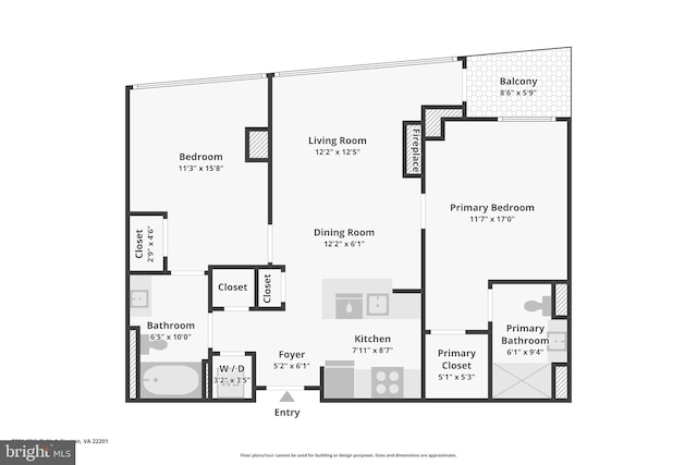 2001 15th St N Unit 207, Arlington, VA 22201 - plan