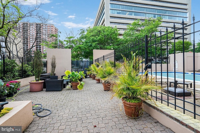 view of patio / terrace with fence