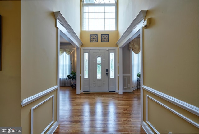 28 Autumnwood Ln, Mount Laurel, NJ 08054 - foyer entrance with wood finished floors and a towering ceiling