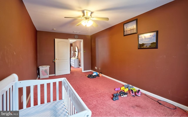28 Autumnwood Ln, Mount Laurel, NJ 08054 - unfurnished bedroom featuring carpet flooring, baseboards, and ceiling fan