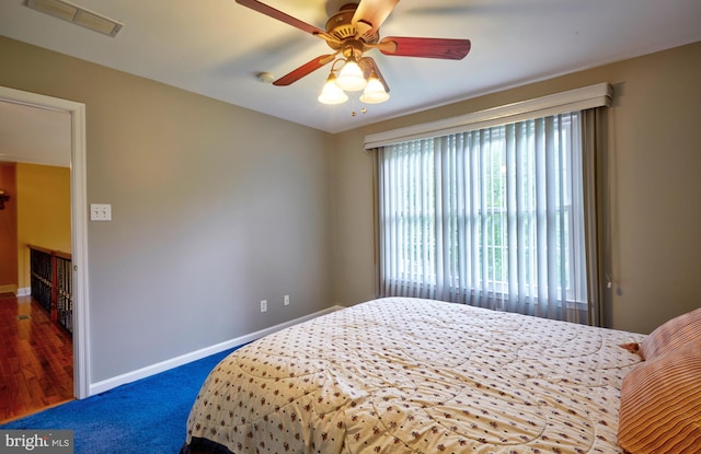28 Autumnwood Ln, Mount Laurel, NJ 08054 - carpeted bedroom with baseboards and a ceiling fan