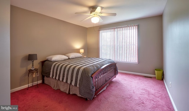 28 Autumnwood Ln, Mount Laurel, NJ 08054 - bedroom featuring carpet flooring, baseboards, and ceiling fan