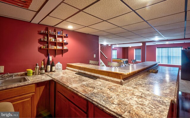 28 Autumnwood Ln, Mount Laurel, NJ 08054 - indoor bar with a drop ceiling, pool table, and healthy amount of natural light
