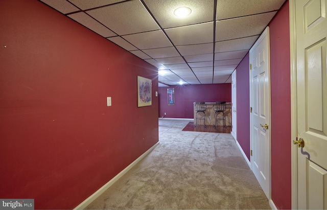 28 Autumnwood Ln, Mount Laurel, NJ 08054 - corridor featuring carpet, a drop ceiling, and baseboards