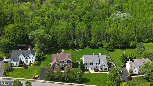 28 Autumnwood Ln, Mount Laurel, NJ 08054 - aerial view of residential area with a heavily wooded area