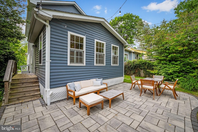 view of patio with outdoor dining area