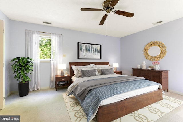 112 Old Forest Cir, Winchester, VA 22602 - bedroom with light colored carpet, baseboards, and a ceiling fan