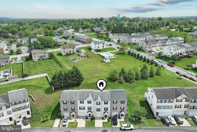 aerial view of residential area