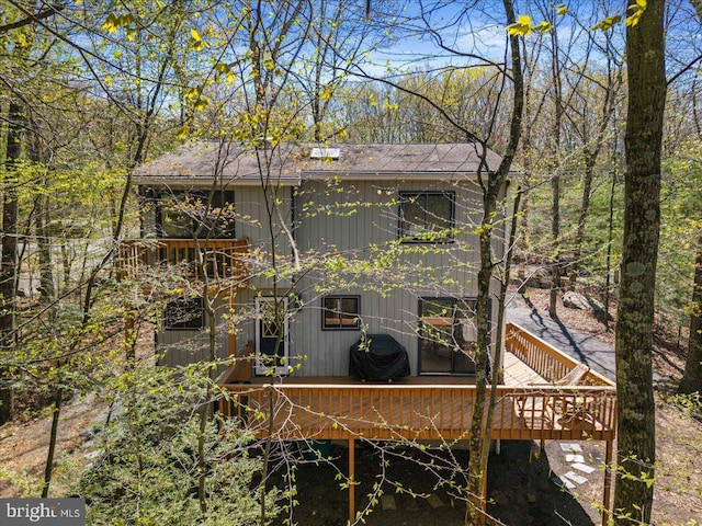 249 Hyland Dr, East Stroudsburg, PA 18301 - exterior space featuring a deck