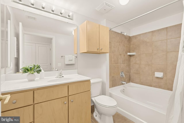 616 E St NW Unit 447, Washington, DC 20004 - bathroom with shower / bath combo, toilet, visible vents, and vanity