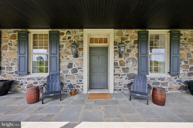 275 S Creek Rd, West Chester, PA 19382 - entrance to property featuring stone siding and a porch