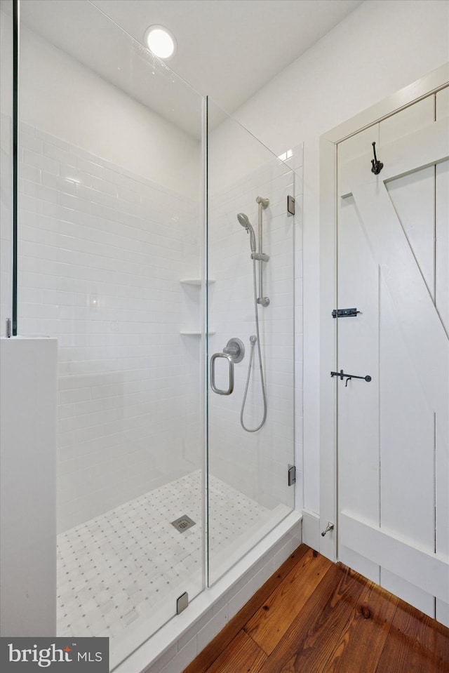 275 S Creek Rd, West Chester, PA 19382 - full bath with a shower stall and wood finished floors