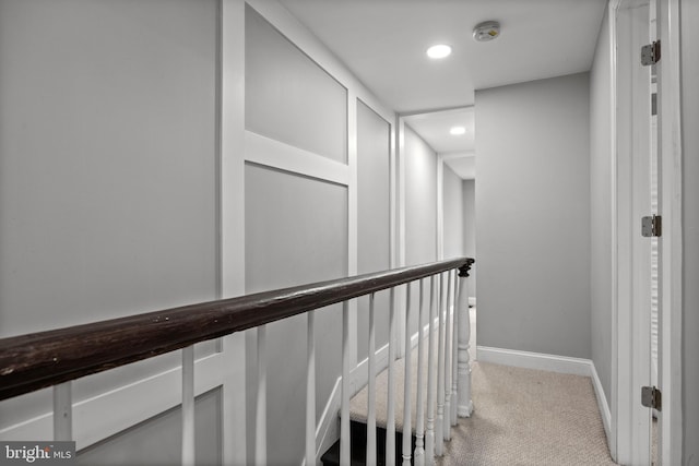 418 Vine St, Camden, NJ 08102 - hallway with light colored carpet, recessed lighting, and baseboards
