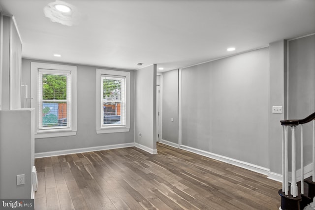 418 Vine St, Camden, NJ 08102 - spare room with hardwood / wood-style floors, baseboards, and recessed lighting
