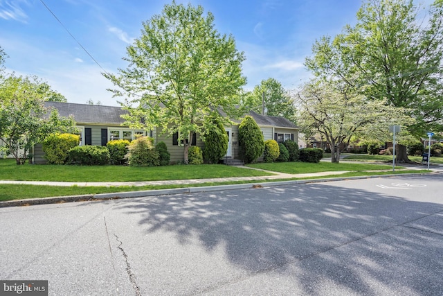 1545 Maple Ave, Haddon Heights, NJ 08035 - obstructed view of property featuring a front lawn