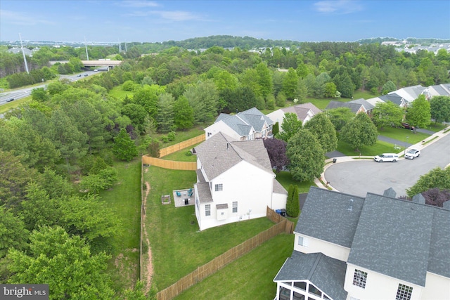 aerial perspective of suburban area