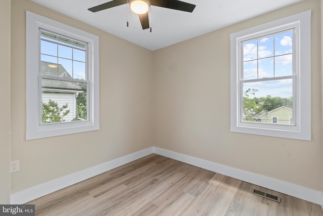 2701 Christopher Ave, Baltimore, MD 21214 - unfurnished room featuring light wood finished floors and ceiling fan