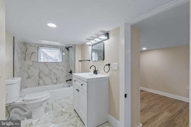 2701 Christopher Ave, Baltimore, MD 21214 - full bathroom with vanity, shower / washtub combination, and recessed lighting