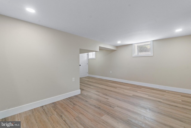 2701 Christopher Ave, Baltimore, MD 21214 - basement with light wood-type flooring and recessed lighting