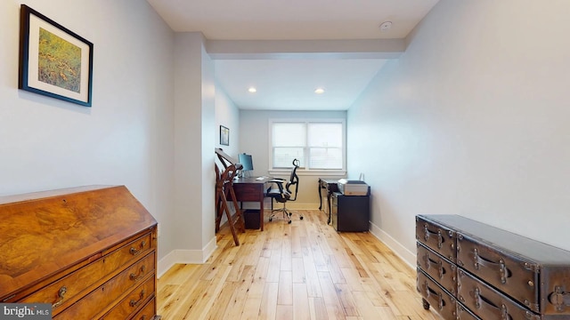 4914 3rd St NW, Washington, DC 20011 - office space with light wood finished floors, baseboards, and recessed lighting