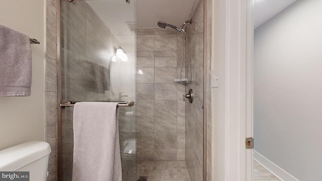 4914 3rd St NW, Washington, DC 20011 - full bathroom with a shower stall and toilet