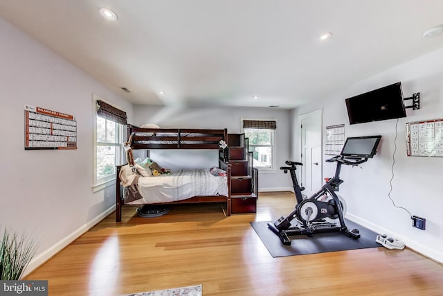 3906 Halsey St, Kensington, MD 20895 - bedroom featuring wood finished floors, recessed lighting, and baseboards