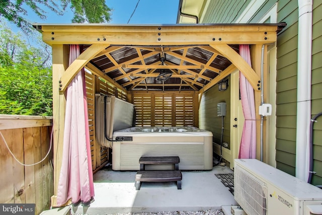 3906 Halsey St, Kensington, MD 20895 - view of patio / terrace featuring a hot tub and a cooling unit