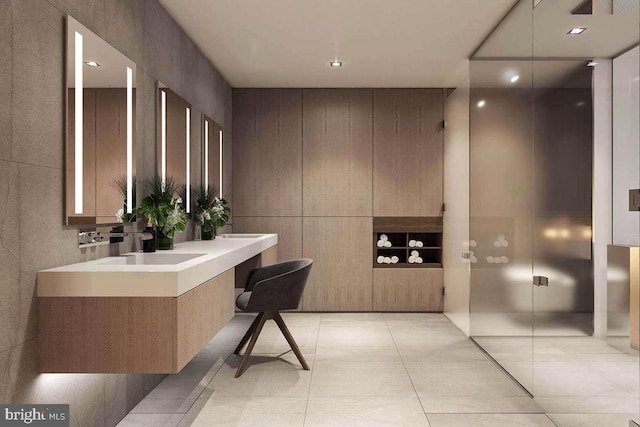interior space featuring a sink