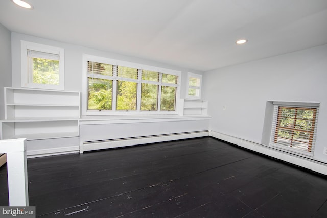 2957 River Rd, New Hope, PA 18938 - spare room featuring a wealth of natural light, baseboard heating, and recessed lighting