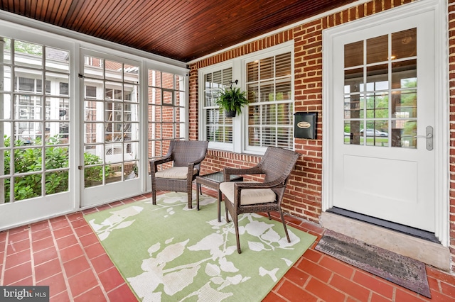 view of sunroom