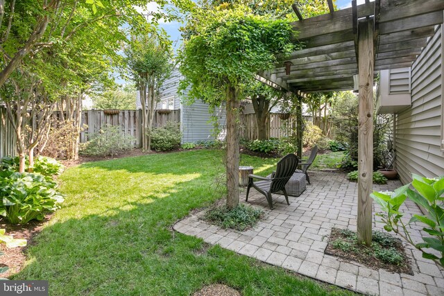 6018 Good Lion Ct, Alexandria, VA 22315 - view of yard with a pergola and a patio