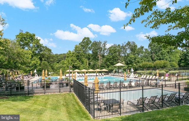 6018 Good Lion Ct, Alexandria, VA 22315 - community pool featuring a patio