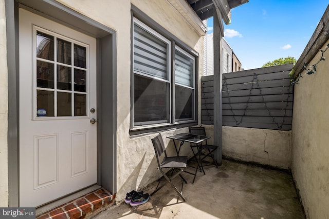 view of patio / terrace with fence