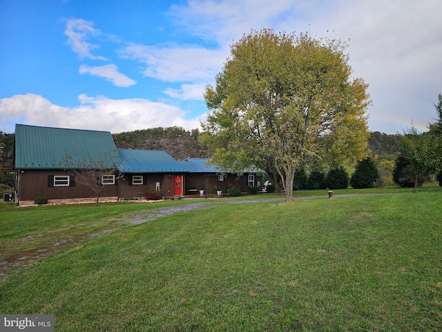 view of grassy yard