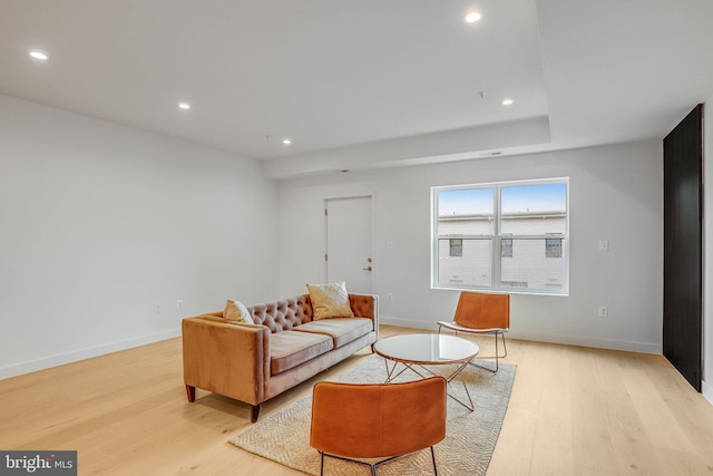 4902 D St SE, Washington, DC 20019 - living room with light wood-style floors, recessed lighting, and baseboards